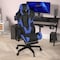 Flash Furniture Blue LeatherSoft Gaming Chair with Roller Wheels CH-187230-BL-RLB-GG - alternate 8